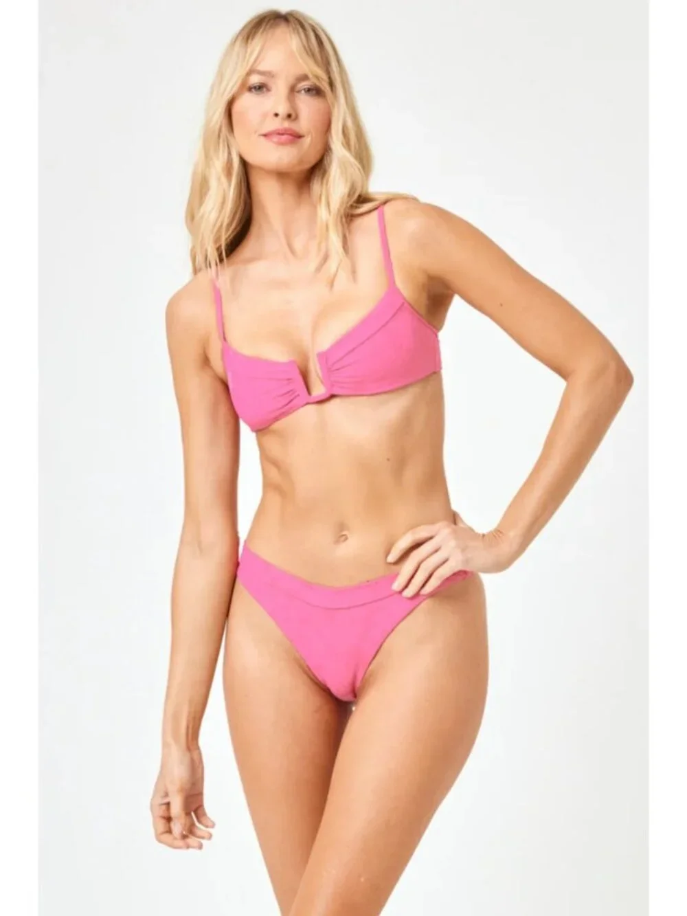 LSPACE Mercer Bikini Bottom in Cosmo X-Small New Womens Swimsuit